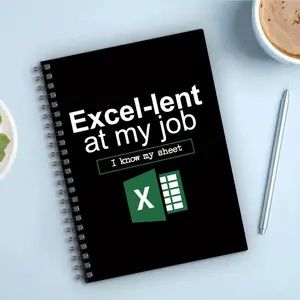 Excellent at Work "Spiral Notebook -5.5X8.3 inches, Fun Accounting and Data Analyst Gift, Suitable for Office and Home Use, Daily Office Supplies