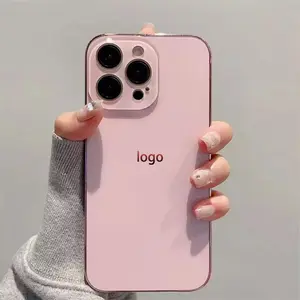 Summer Phone Case 17 Promax Titanium Pink Protection for 17 16 15 14 13 Pro Max Glass Transparent Clear Camera Protectors Durable Casing Anti-Fall Electroplated Original Color