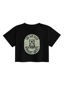 The Nap Club Midnight Society Cat Crop Top