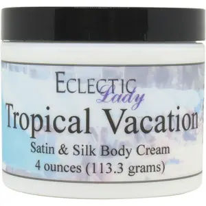 Tropical Vacation Satin and Silk Cream,  Body Cream, Body Lotion