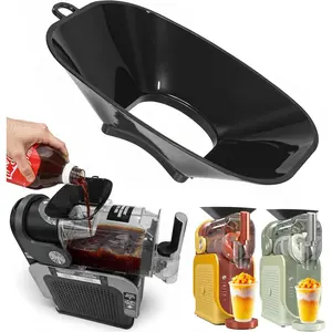 Anti-Splash Flow Hood For Slushie Machine FS301/FS300 - Liquid Guide Cover - Slushie Machine Accessories - No Spills When Pouring Beverages/Fruit Juices (Black)