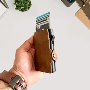 Custom Leather Wallet for Men - Personalized Slim Wallet, Ideal Gift for Husbands, Dads, Boyfriends, or Sons, Birthday, Anniversary, Christmas