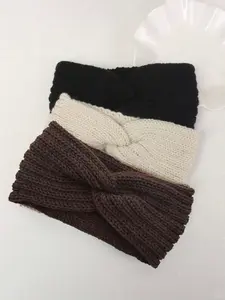 Women's Fuzzy Hairband Set, Fall Winter Ear Protection Headband, Stylish Knit Warm Accessory, Christmas Decoration, Headbands Women