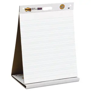 212 MAIN Self-Stick Tabletop Easel Pad, 20x23 Size White Ruled Sheets, 20 Sheets per Pad, Built-In Easel, Includes Command Strips