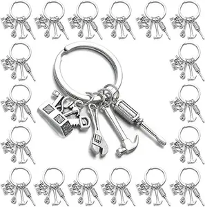 Summer Spring Gift 20PCS Toolbox Pendant Keychain Screwdriver Pendant Keychain Wrench Pendant Keychain Hammer Pendant Keychain for Dad, Father’s Day Birthday Gifts