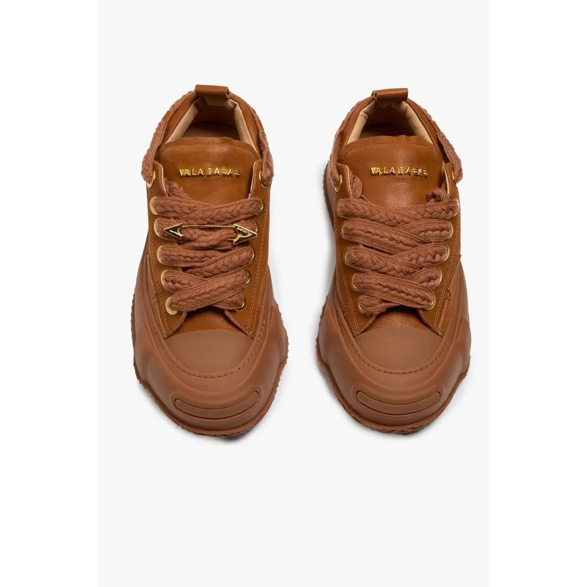 Men's Vision 100 Low-Top Sneakers - Camel Light Tumble Grain Calfskin Leather, Casual Lace-Up, Padded Collar, Rubber Sole, Closed Toe, Minimalist Classic Walking Shoes, Designed in the Netherlands, Fits True to Size, All-Season Footwear