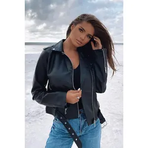 Araxie Vegan Leather Jacket - Black