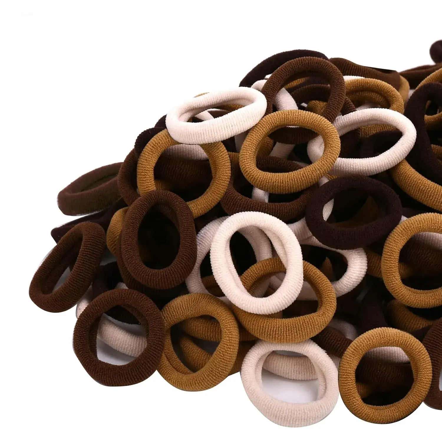 Mini Hair Ties for Girls, Toddlers and Infants - Tiny No Damage Ponytail Holders and Bands (Diameter 1 Inch, 4 Colors)