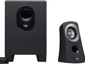 Logitech Z313 2.1 Multimedia Speaker System with Subwoofer, Full Range Audio, 50 Watts Peak Power, Strong Bass, 3.5mm Audio Inputs, PC/PS4/Xbox/TV/Smartphone/Tablet/Music Player - Black