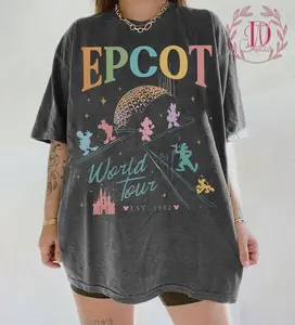 Vintage Epcot World Tour Comfort Colors Shirt, Drink Around The World Tee, Epcot 1982 Shirt, Epcot Drinking Shirt