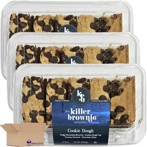 Killer Brownie Cookie Dough Brownie Bars | 5 Count | 3 Pack (15 Total Brownie Bars)
