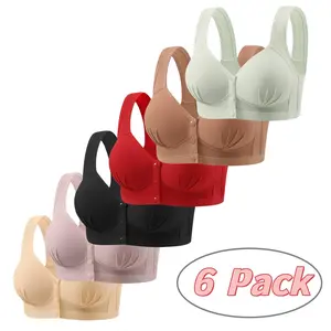 Buttery Soft Breathable Nursing Bralette for Moms – Full Coverage, Wire-Free Front Closure Seamless Sleep Bra, Comfortable Plus Size Maternity Lingerie, Perfect for Every Trimester, 3/6 Pack Gift Set -RR