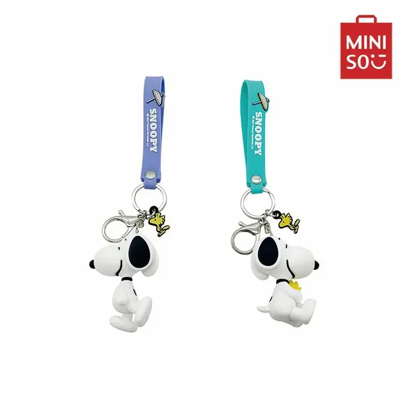 MINISO Peanuts Snoopy Summer Travel Collection 3D Keychain | Iconic Walking Pose Snoopy Bag Charm | 2026 H1 Aesthetic Vacation Accessory | Woodstock Mini Charm | Official CPSC Certified