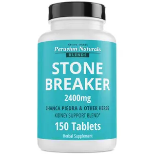 PERUVIAN NATURALS Botanical Chanca Piedra Stone Breaker Herbal Dietary Supplement - 150 Tablets, 2400mg Chancapiedra, Milk Thistle, Dandelion Root, Adult Kidney, Liver & Gallbladder Support