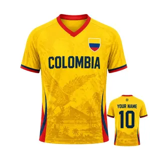 [MADE IN US] Colombia Soccer Jersey "Custom Name Number", Colombia 2026 Football Fan Shirt, Colombian Pride Supporter Tee, Front Back Jersey