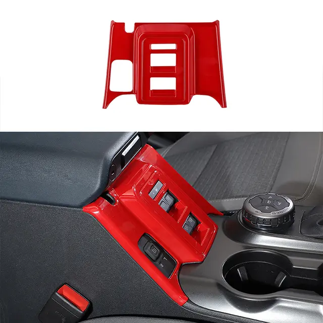 ABS Car Interior Trim Cover - 1 x Auto Center Console & Window Switch Button Panel Trim for 2021+ Ford Bronco, Scratch Protection, UV Resistant Accessory, 1 X Interior Center Console Window Switch Button Panel Trim Cover