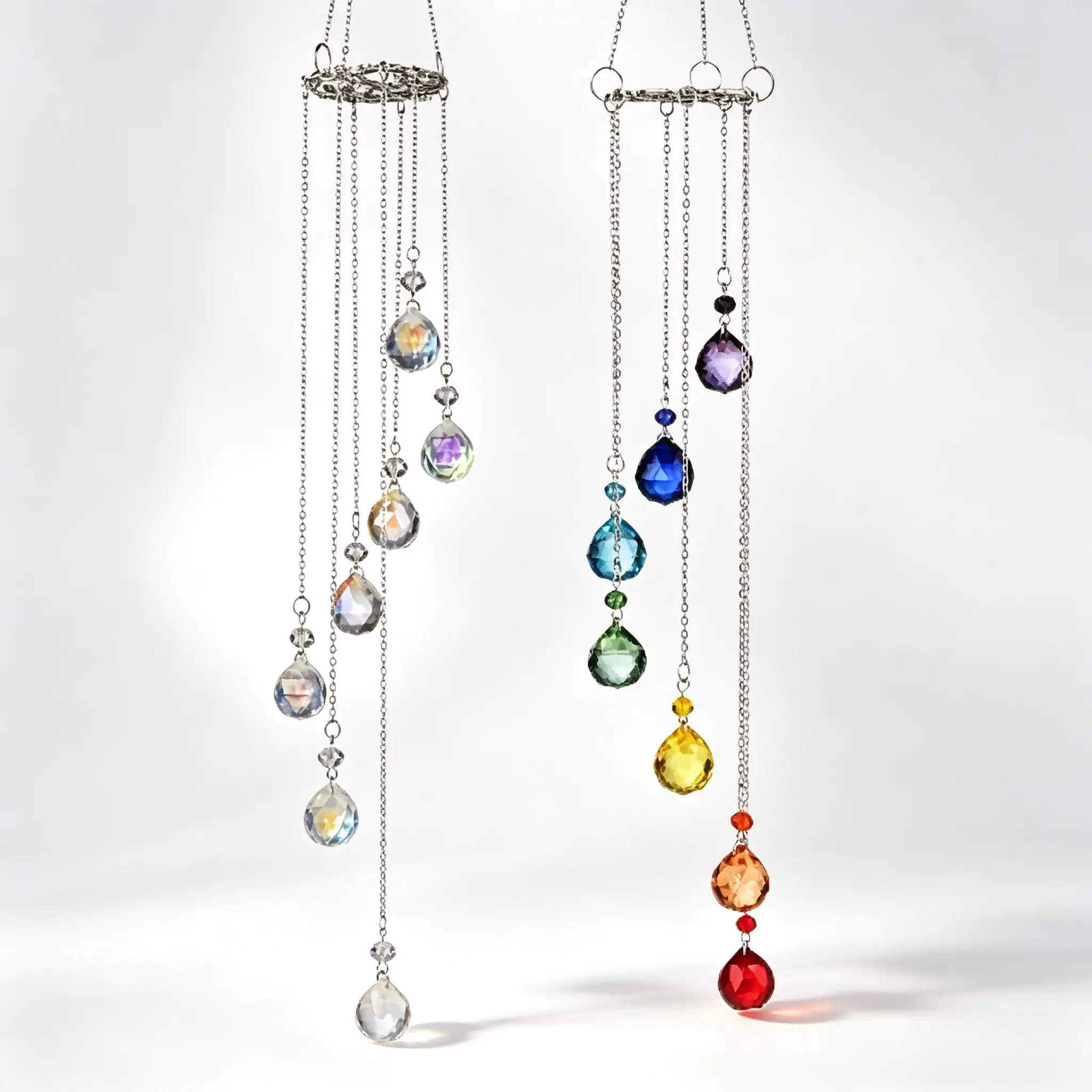 Tree of Life Hanging Sun Catcher, Seven Color AB Lantern Decorative Ball Crystal Wind Chime, Rainbow Maker, Used for Home, Garden, Window, Wedding Decoration, Festival Gifts, Friend Gifts Bedroom,Hangable Home Ornaments