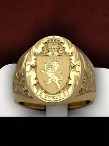 1 PC Fashion Lion Ring For Women&Men For Valentine's Day Gift Anniversary Party Band Jewelry Elegant Ring