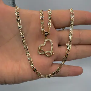 Infinity Heart Necklace Gold Plated Perfect For A Gift Elegant Chain Design Ideal Gift Option