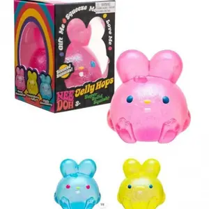 Super cute solid color bunny, available in 3 colors NeeDoh Bunny-Themed Easter Cute Toy Set, made of various materials, a sensory play set, suitable for children aged 3 and up, a fun and surprising Easter experience.