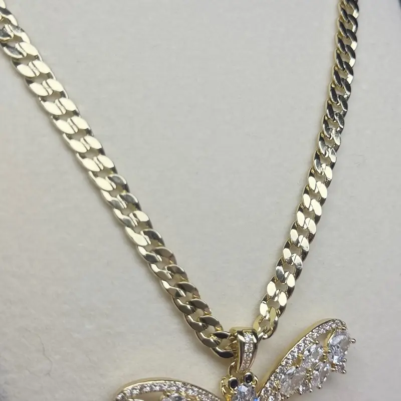 Gold Dragonfly Pendant Necklace for women