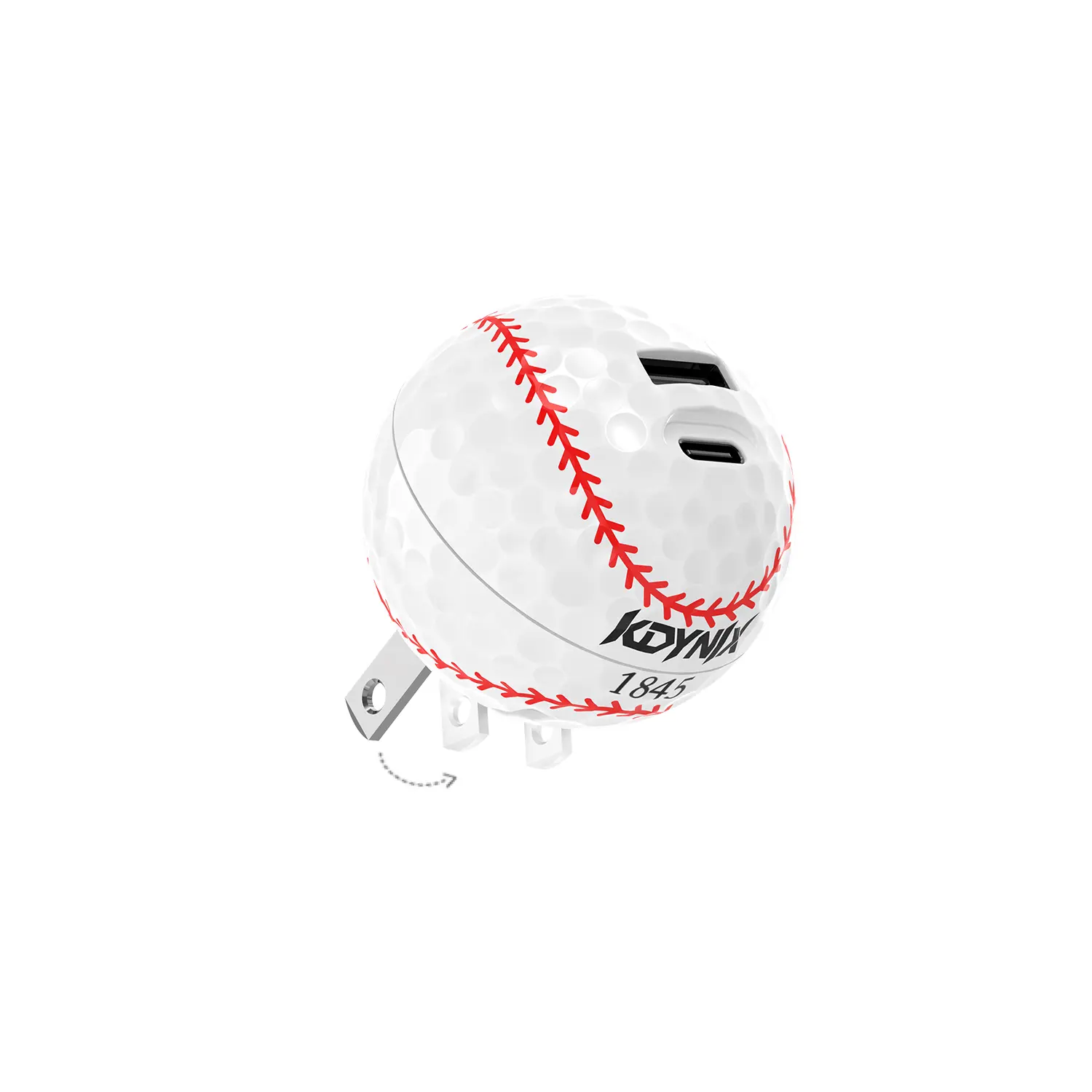 20W Dual Port Golf Ball Charger Block, GaN III Fast Wall Charger with UL Certification, Portable Mini Travel Charger for iOS & Android, Creative Sports Gift for Golf Lovers, USB-C & USB-A Power Adapter tiktokshopbacktoschool
