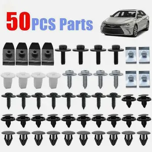 SJPACK 50 Body Bolts U-nut Clips M6 Engine Under Cover Splash Shield Guard for Toyota Automotive Accessories Vehicle