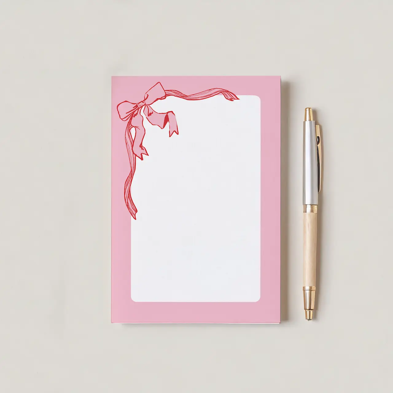 Pink Bow 4"x6" Post-it® Note Pad | Teacher Gift | Co-Worker Gift  | Gift for Her