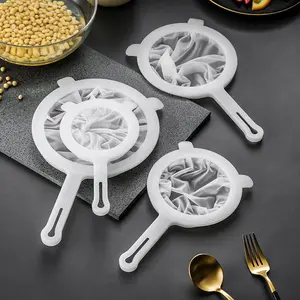 Multifunctional Nylon Mesh Filter with Handle, Kitchen Strainer for Soy Milk, Coffee, Juice, Tea, Matcha Sifter, Beverage, Kitchen Utensils & Gadgets