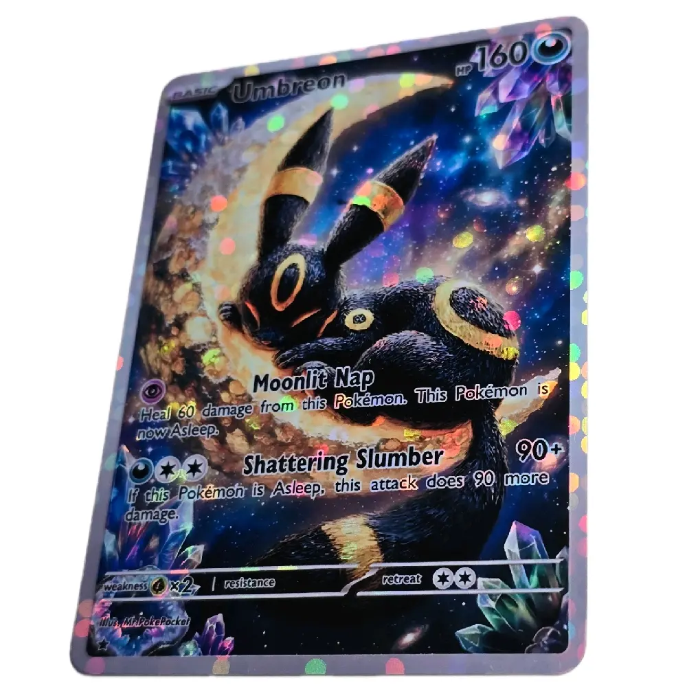 Custom Umbreon Full Art Holographic Proxy Card | High-Quality TCG Display Card |  Limited Edition Moon Eeveelution Optional Texture SEE VIDEO!