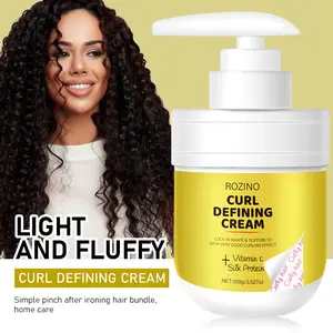 Curl Defining Cream, 100g, Contains Vitamin C, Silk Protein, Locks in Curl Shape & Texture, With Good Curling Effect, Creates Long - lasting Curls