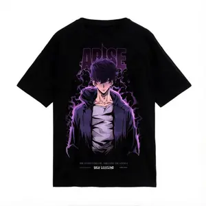 Solo Leveling Tee T-shirt, Epic Anime Graphic Double-Sided Tee Solo Leveling anime merchandise for anime lovers