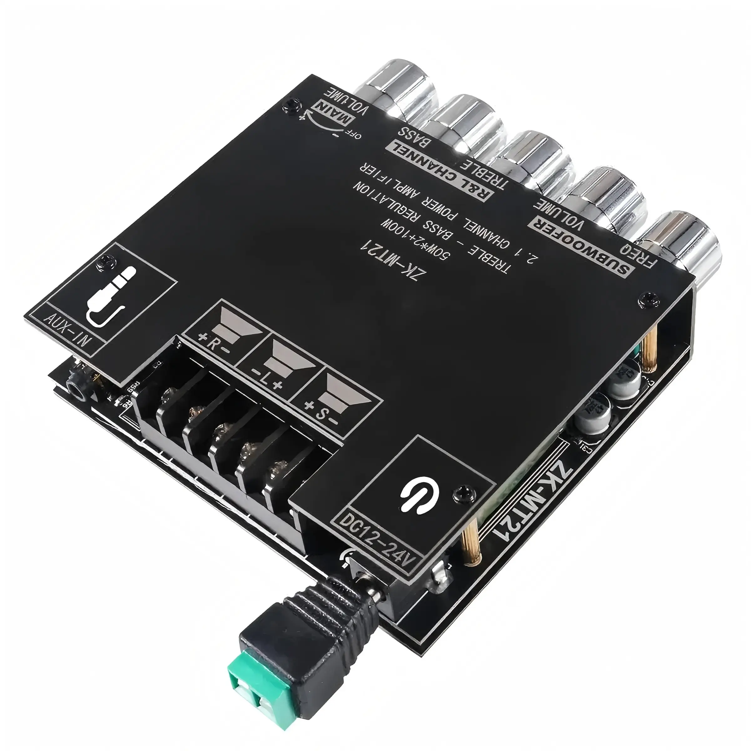 2.1 Channel Audio Receiver Power Amplifier Module, 50w X 2 + 100w BT Amplifier Board, Portable HiFi Speaker System, Amplifier Sound System