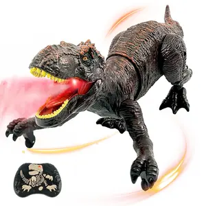 Remote Control Dinosaur for Kids 3-8, RC Robot Dinosaur Toys with Realistic Legs Mist Spray & Roaring Sound, Perfect Birthday Gift for Boys & Girls