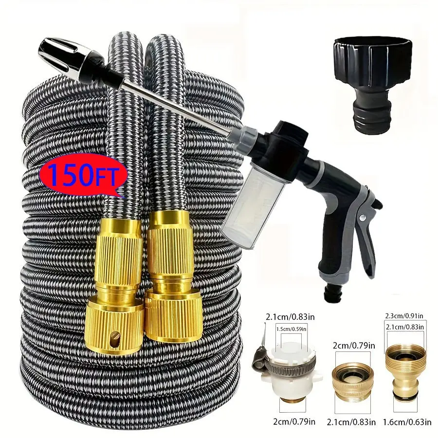 High Pressure Garden Hose, Durable Garden Hose, Expandable Magic Hose For Garden Watering And Cleaning, US3/4 Joint Sprinkler Head, Sprinkler Device, Collapsible Garden Hose, Outdoor Garden Hose, Watering Tool