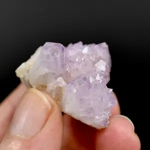 1.4in 19g Tantric Twin Amethyst Spirit Quartz Crystal Cluster, South Africa sq21