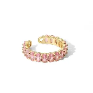 Pink Zircon Adjustable Ring