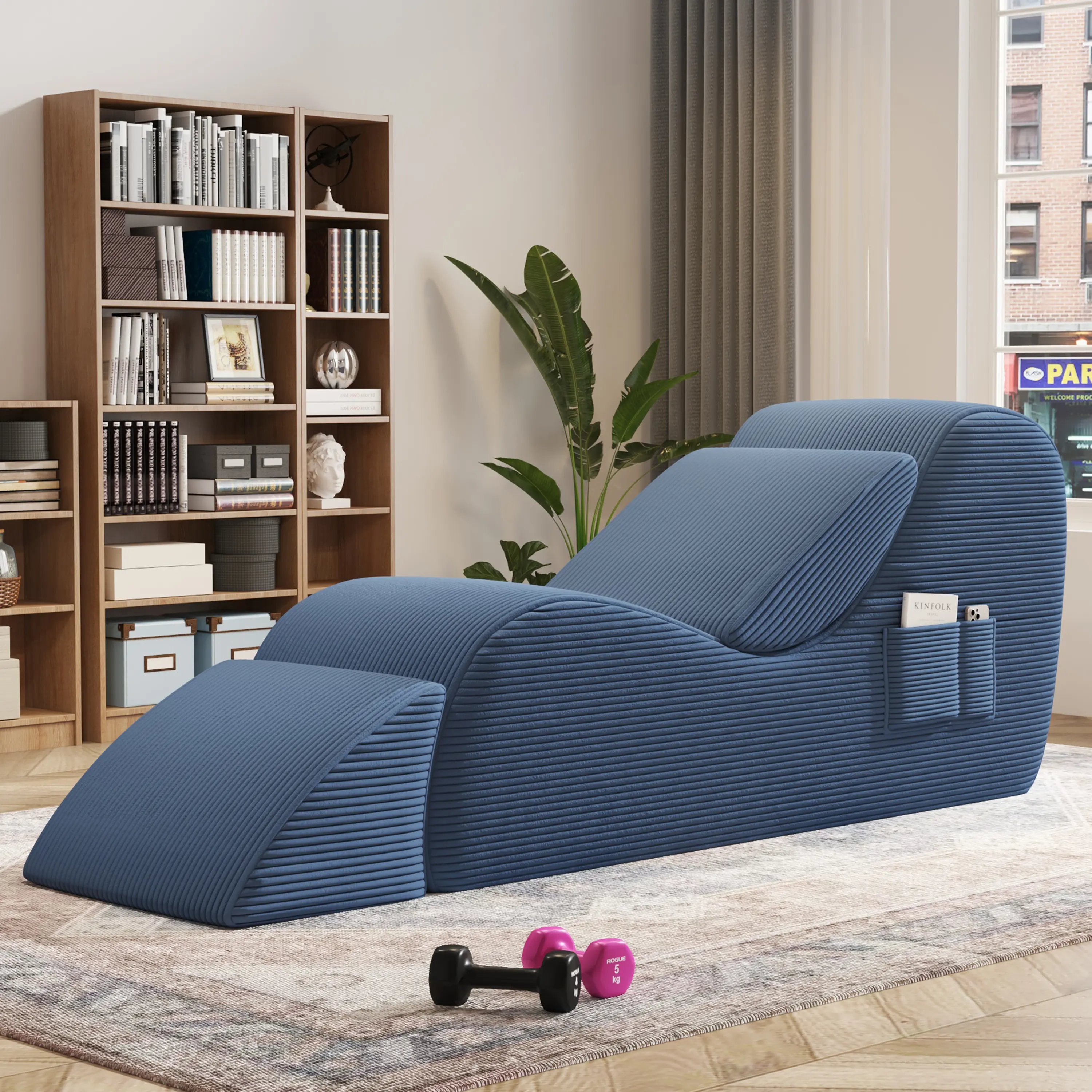 Ergonomic Yoga Lounge Chair for Women&Adults – Indoor Floor Chaise with Ottoman, Lumbar Pillow & Side Pocket – Perfect for Stretching, Meditation, Gaming & Relaxation – Ideal for Bedroom or Living Room sleep sofa furniture couch tiktokshopspringglowup,sum