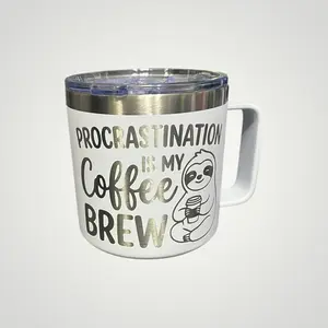 14oz Laser Engraved Stainless Steel Coffee Cup