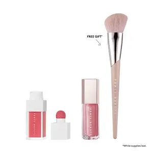 Fenty Beauty Poppin' Liquid Blush + Gloss Duo: Shake ’n Play Buildable Liquid Blush + Gloss Bomb Universal Lip Luminizer Fenty Beauty Poppin' Liquid Blush + Gloss Duo: Shake ’n Play Buildable Liquid Blush + Gloss Bomb Universal Lip Luminizer