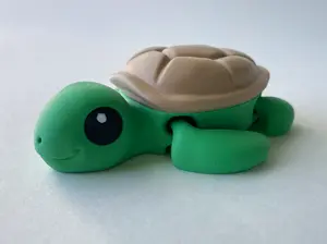 Baby Green Turtle Premium Toy for Fun Marine Animal Pretend Play and Tactile STEM Learning