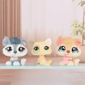 Mini Shop Pet Dashchund Shorthair Cat Cocker Spaniel Bat Lamb Great Dane Puppy Husky Kitten Figure Toys- Rare and Compatible with lps Collection for kids(#2036 #1013 #1074)