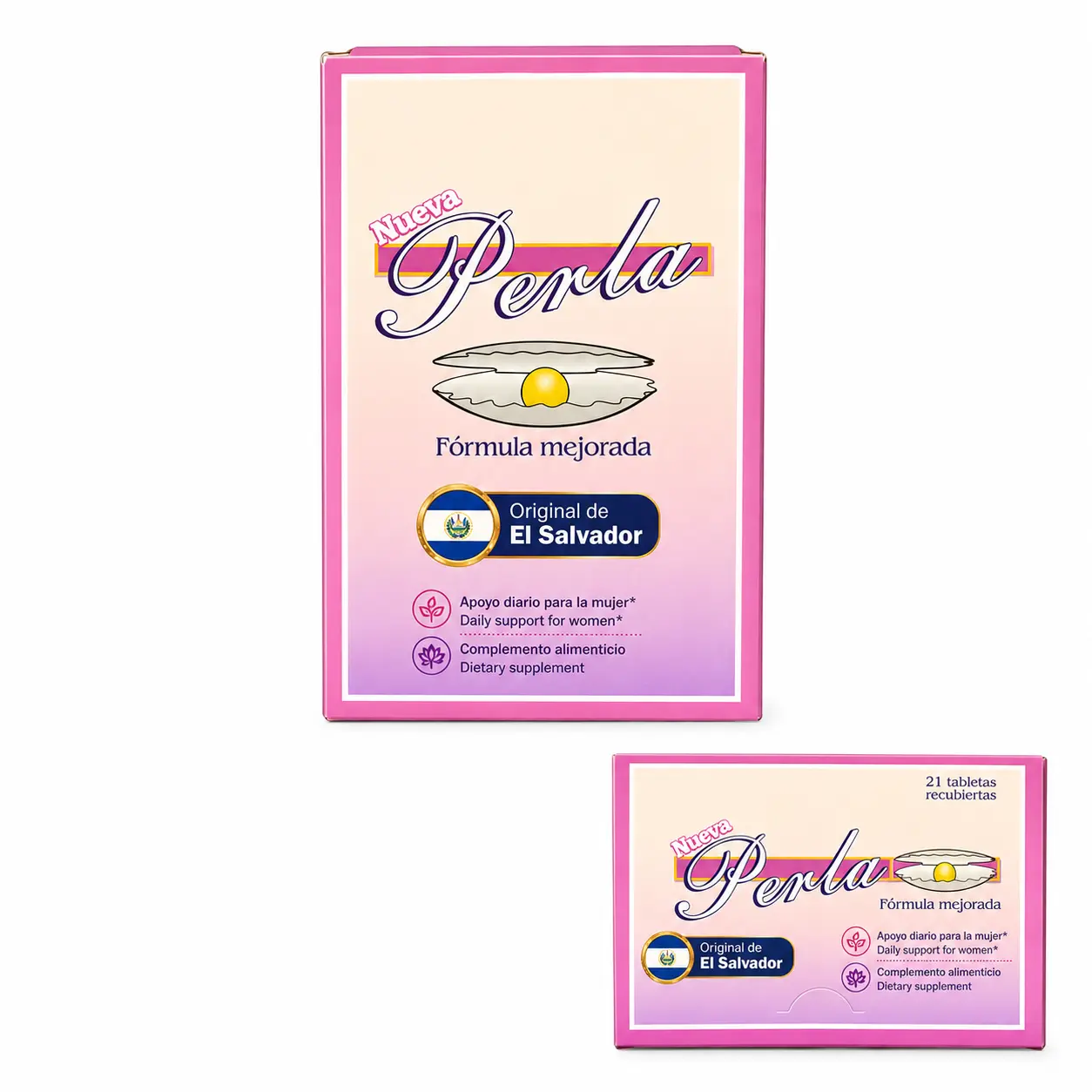 Perla de Mujer - 1 Paquete -Original El Salvador - Suplemento para la Mujer - Dietary Supplement for Woman Daily Support - 1 Pack with Vitamins and Essential Minerals for Support