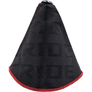 Universal Shift Boot Cover, Car Shift Knob Dust Cover, Fabric Shifter Manual/Automatic Shifter Shift Boot Cover for Protection & Decor, Shift Boot Cover (Black)