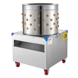 summervibes VEVOR Chicken Plucker Machine, 19.7 in Drum, 2HP 275RPM Electric Chicken Plucking Machine with 106 Soft Fingers Transport Wheels, Stainless Steel Feather Remover for Processing 2-4 Chicks Once