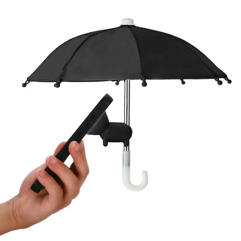 Outdoor Vacation Beach Umbrella Cellphone Holder, Anti-Peeping Protective Phone Holder Design with Suction Cup, Mobile Phone Sun Protection Water Proof Umbrella, Cell Phone Mounts