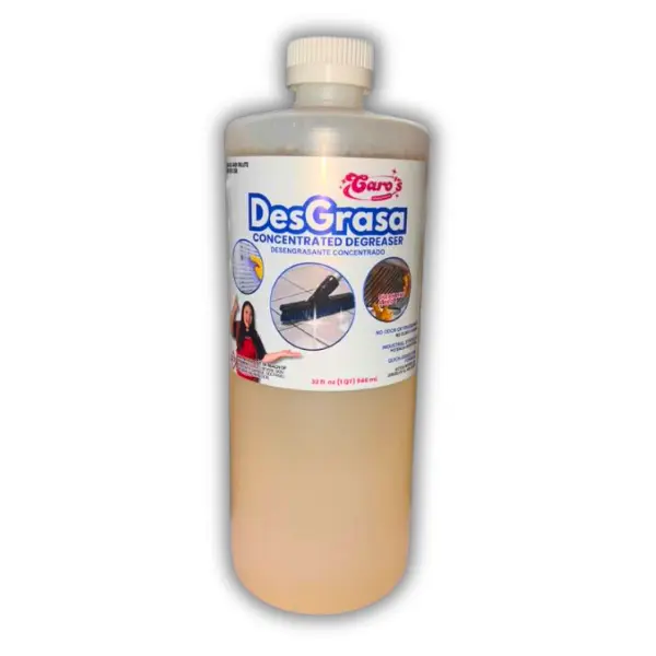 Caro's DesGrasa Concentrated Degreaser 32 fl.oz, Grease, Oil, Stove, Fryer, Tile and grout, Grime, Grease, and Dirt Cleaner