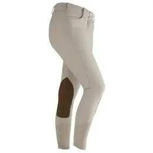 Shires Aubrion Suffolk Childs Breeches - Beige Cotton Lycra with Clarino Knee Patches and Euro Seat 11-12 Years