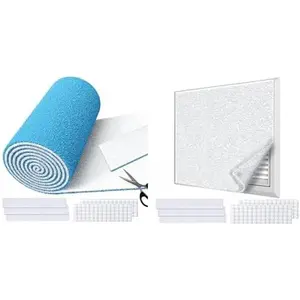 Air Vent Filters Roll 12X90 Inch 48Pcs Electrostatic Air Filter for AC, HVAC Furnace, Grilles, and Mobile Homes - MERV 8 Triple Filtration