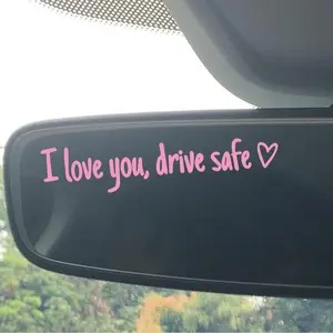 12PCS I Love You Drive Safe Decal Simple Design for Safe Driving Ideal for Drivers and Car Enthusiasts Vehicle Exterior Decoration Windshield Sticker 10x3.93in